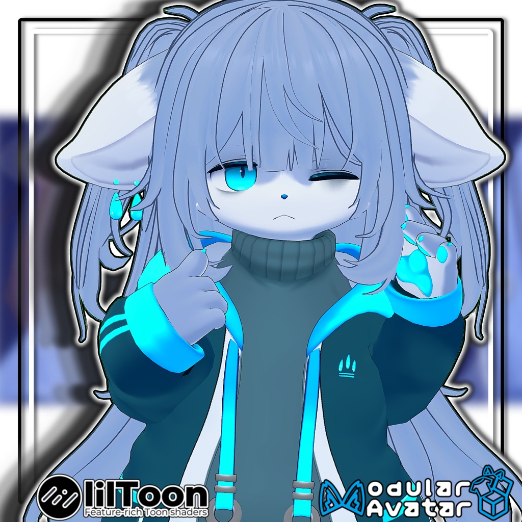 【複数アバター対応】🌸ハーフツインテール/Half Twintails【髪型】