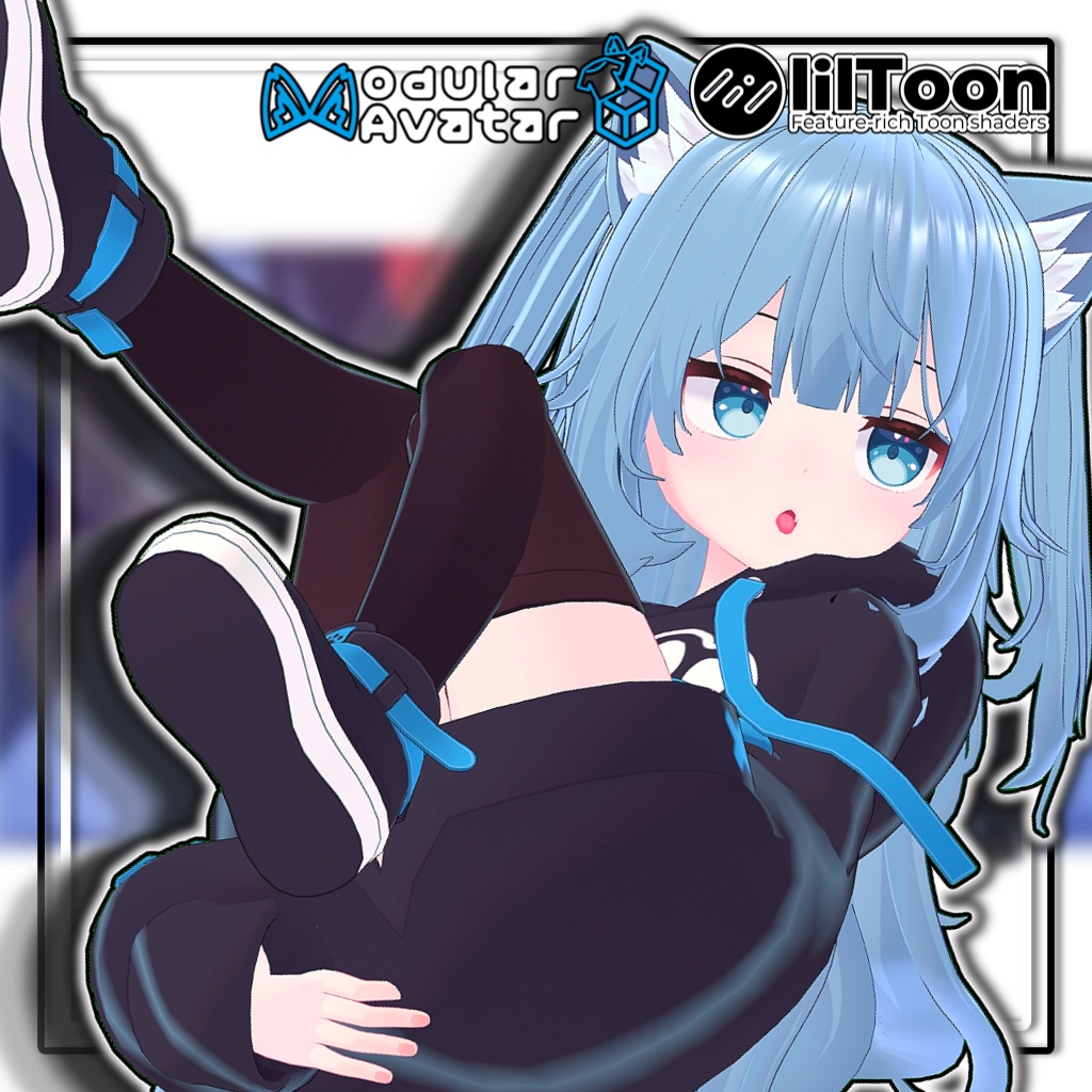 【複数アバター対応】🌸ハーフツインテール/Half Twintails【髪型】