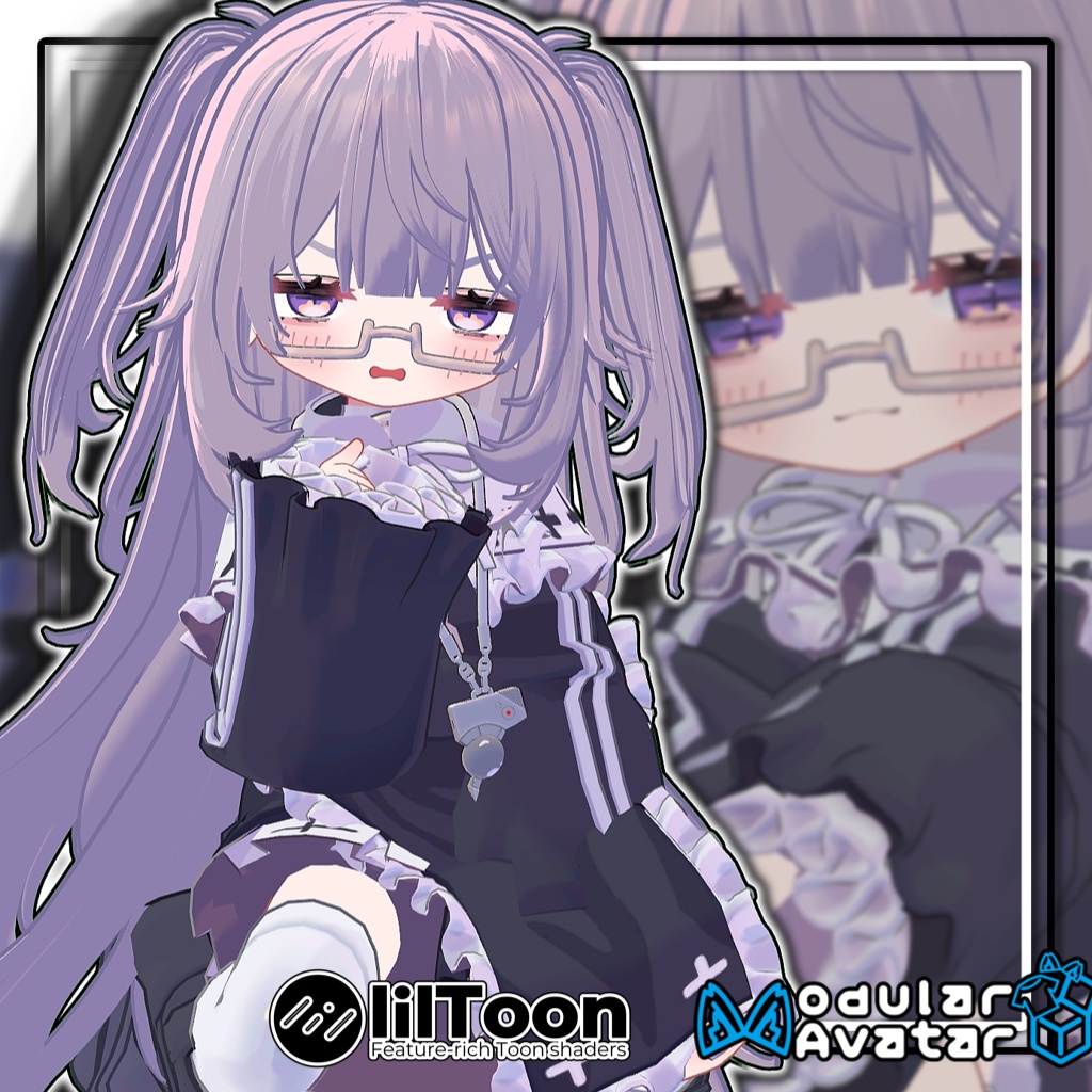 【複数アバター対応】🌸ハーフツインテール/Half Twintails【髪型】