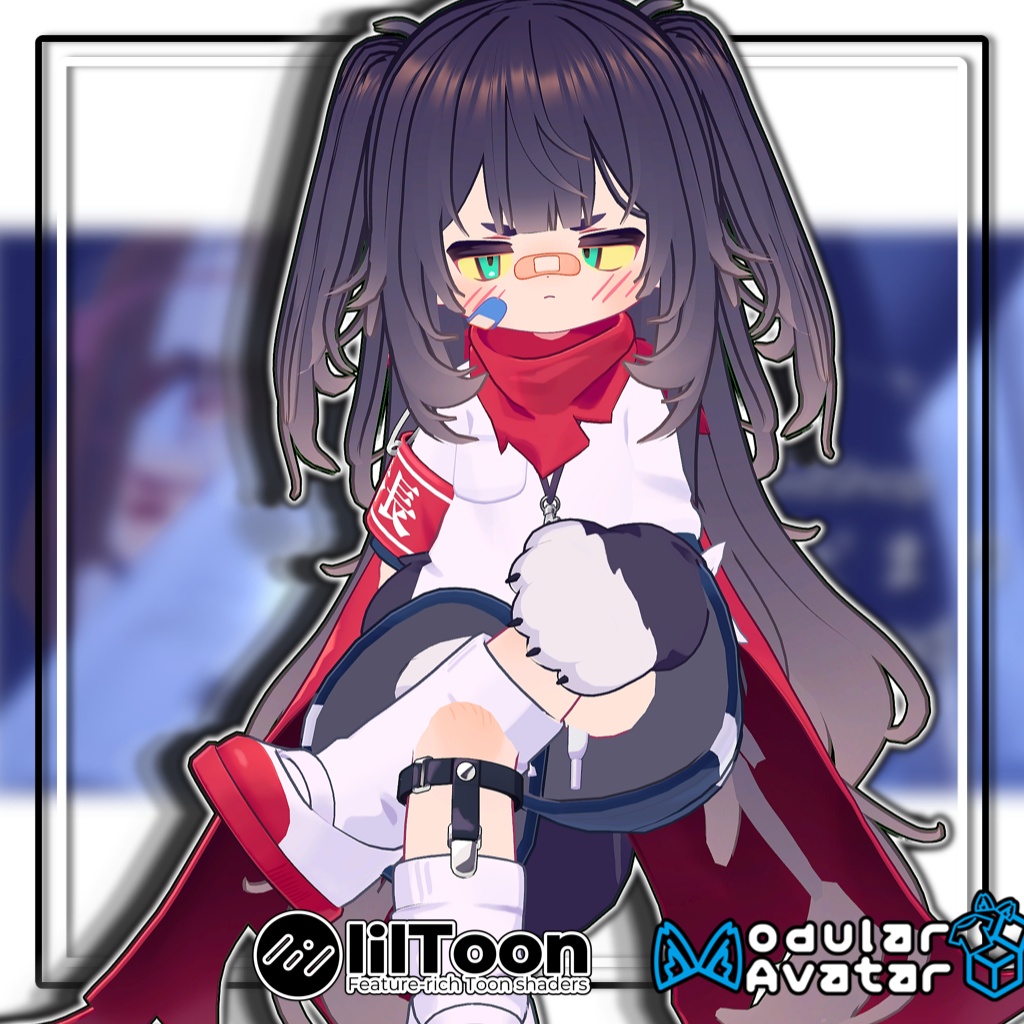 【複数アバター対応】🌸ハーフツインテール/Half Twintails【髪型】