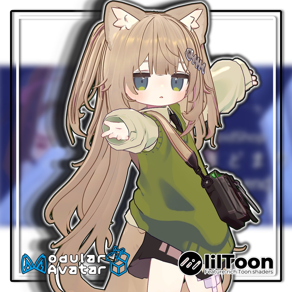 【複数アバター対応】🌸ハーフツインテール/Half Twintails【髪型】