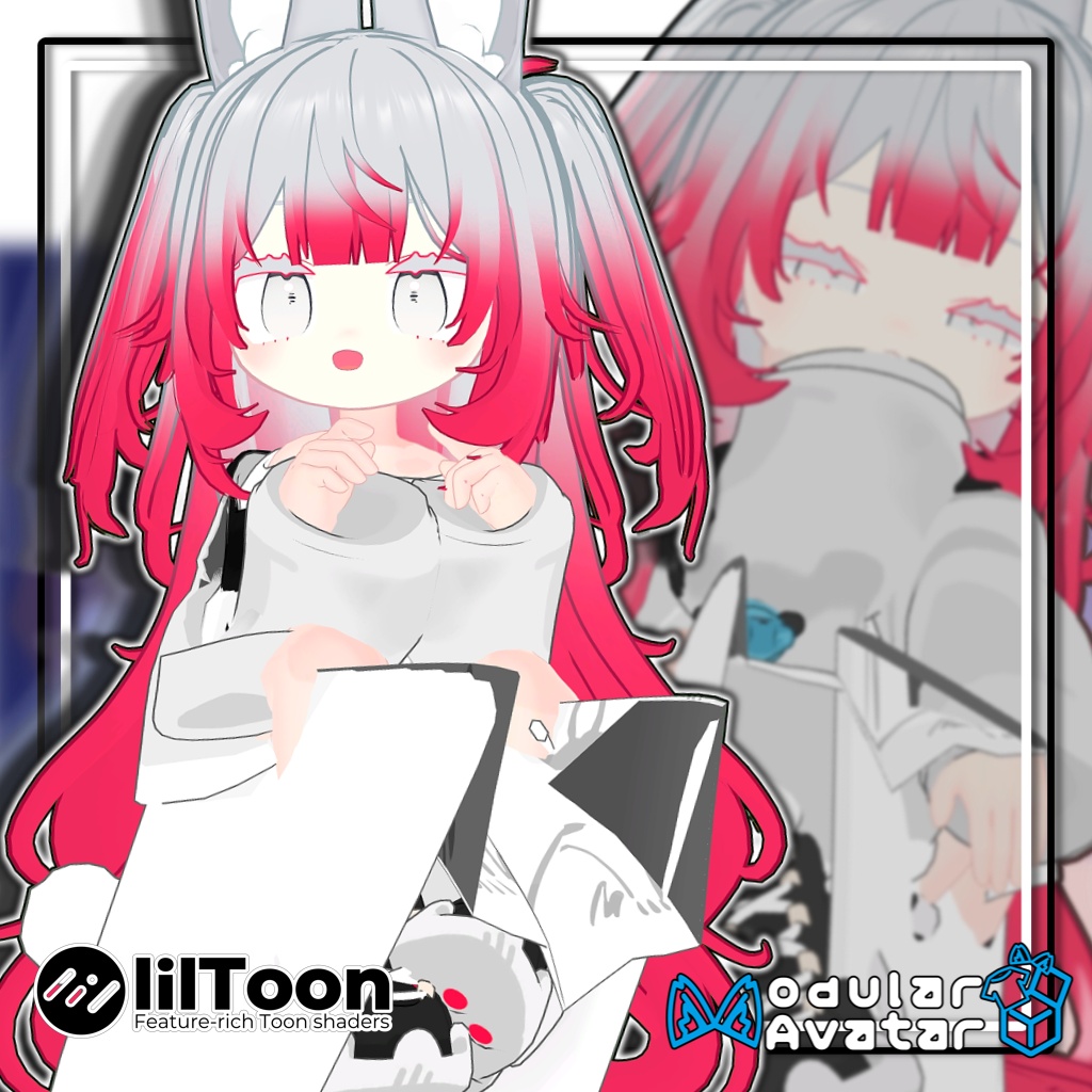 【複数アバター対応】🌸ハーフツインテール/Half Twintails【髪型】