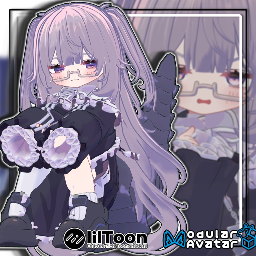 【複数アバター対応】🌸ハーフツインテール/Half Twintails【髪型】