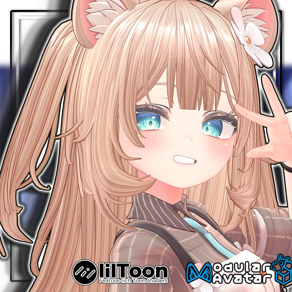 【複数アバター対応】🌸ハーフツインテール/Half Twintails【髪型】