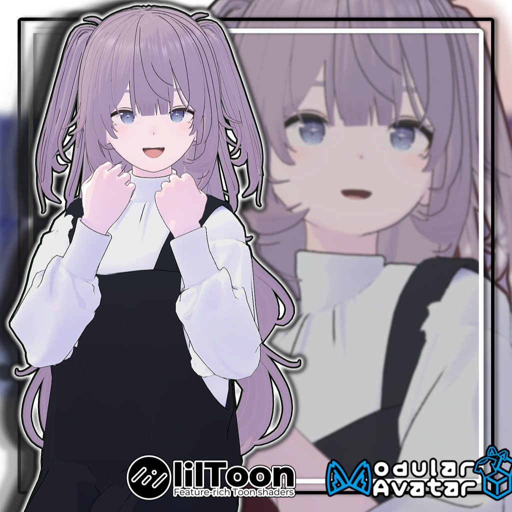 【複数アバター対応】🌸ハーフツインテール/Half Twintails【髪型】