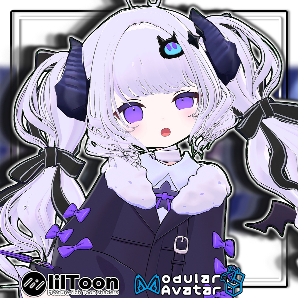 【複数アバター対応】🐉ドラゴニックふわもこツイン🎀【髪型】