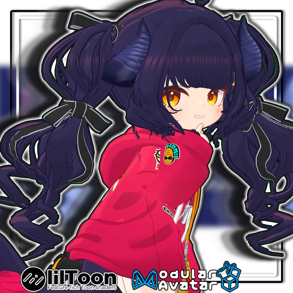 【複数アバター対応】🐉ドラゴニックふわもこツイン🎀【髪型】