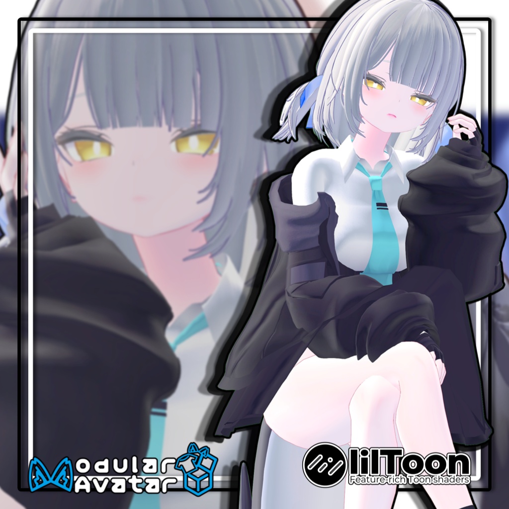 【複数アバター対応】ローツインボブヘア/LowTwin-Bob Hair【髪型】