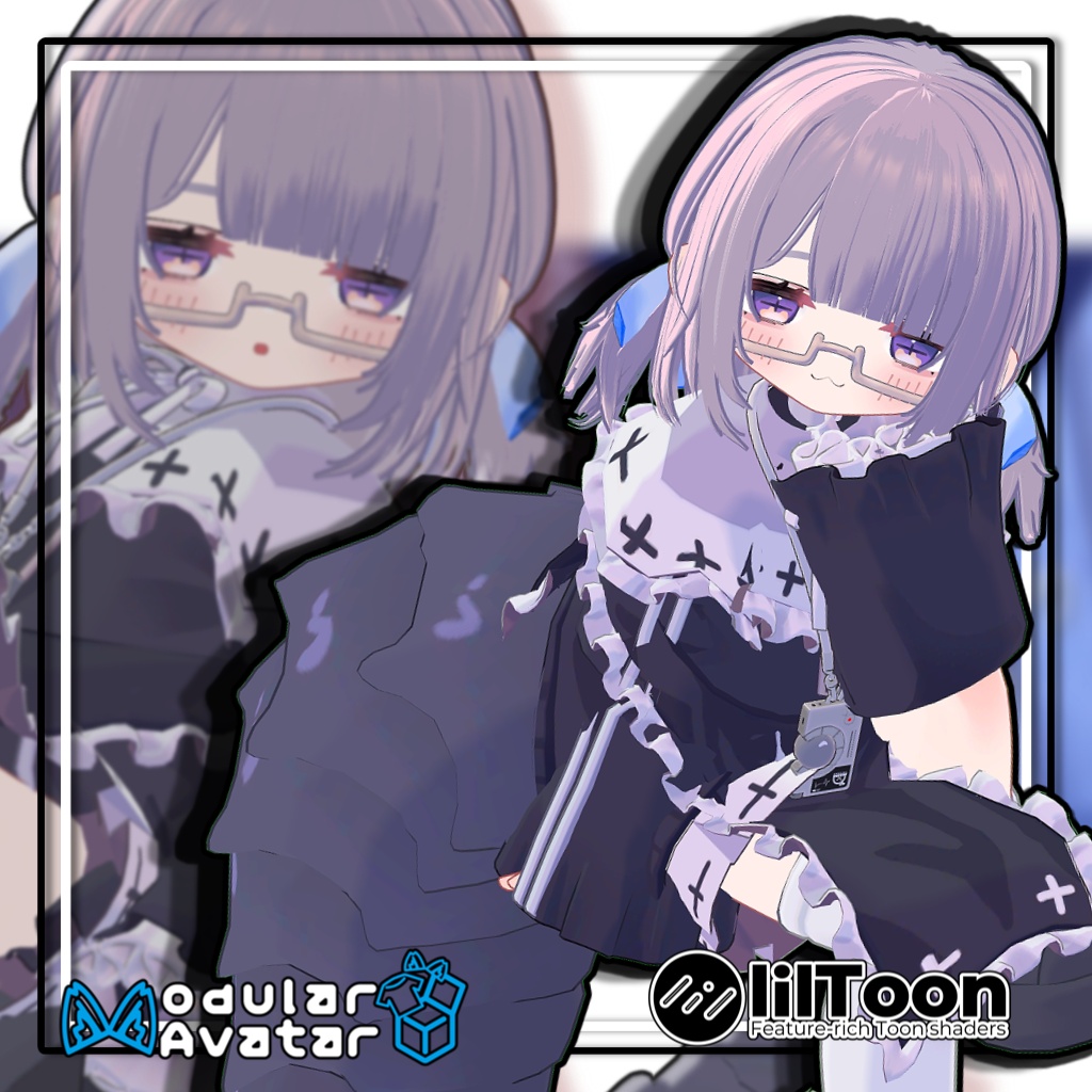 【複数アバター対応】ローツインボブヘア/LowTwin-Bob Hair【髪型】