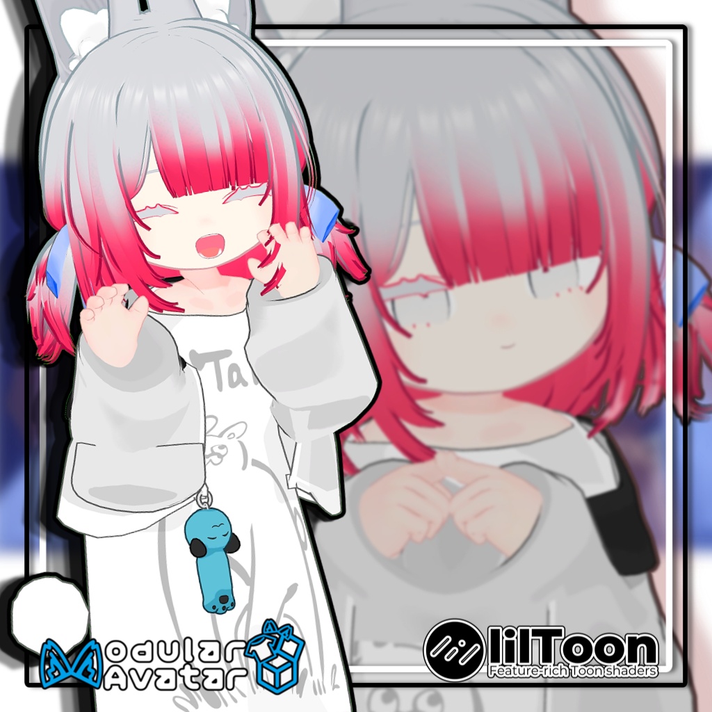 【複数アバター対応】ローツインボブヘア/LowTwin-Bob Hair【髪型】