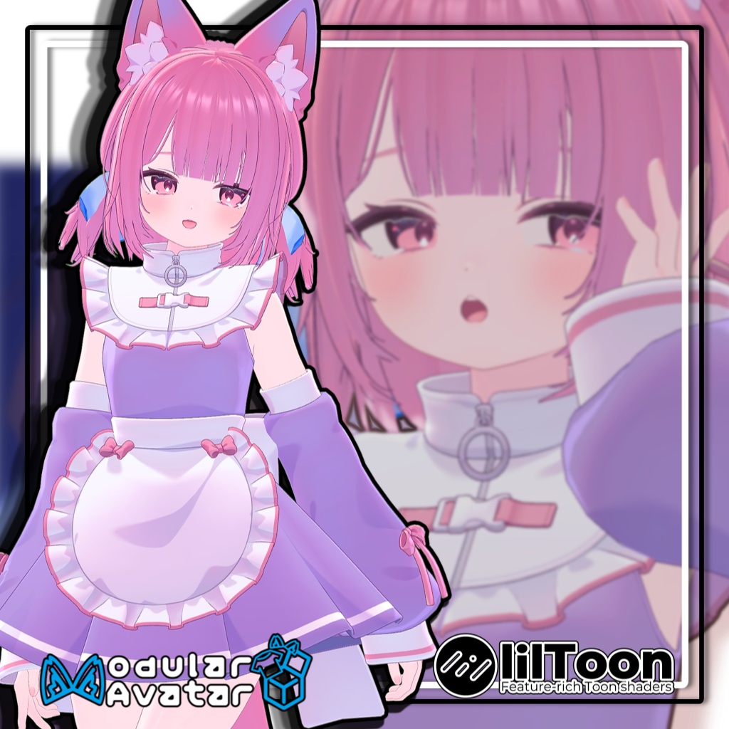 【複数アバター対応】ローツインボブヘア/LowTwin-Bob Hair【髪型】