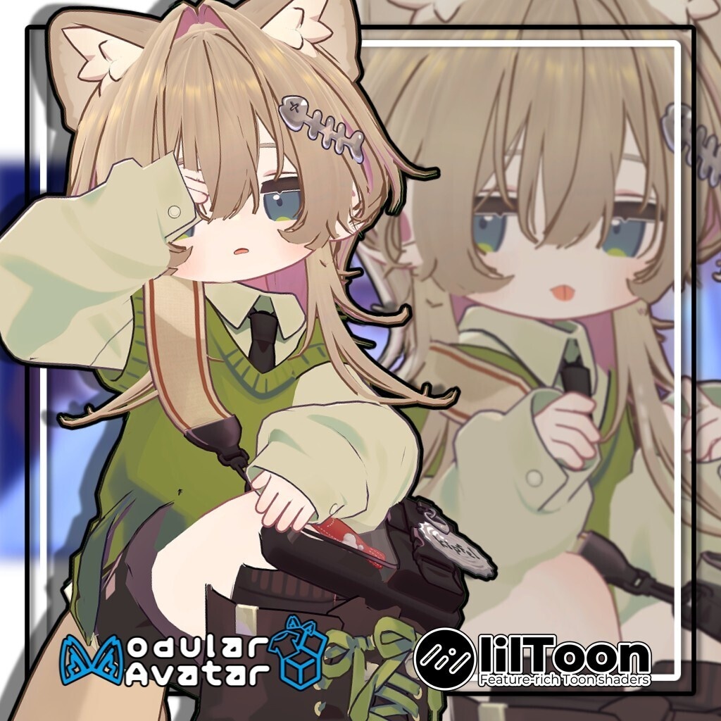 【20アバター対応】インテークウルフ/InterkWolf【髪型】