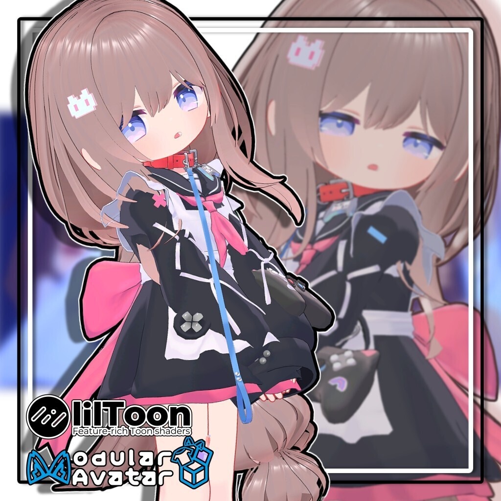 【13アバター対応】ボリュームロングお下げ/Volume_Long【髪型】