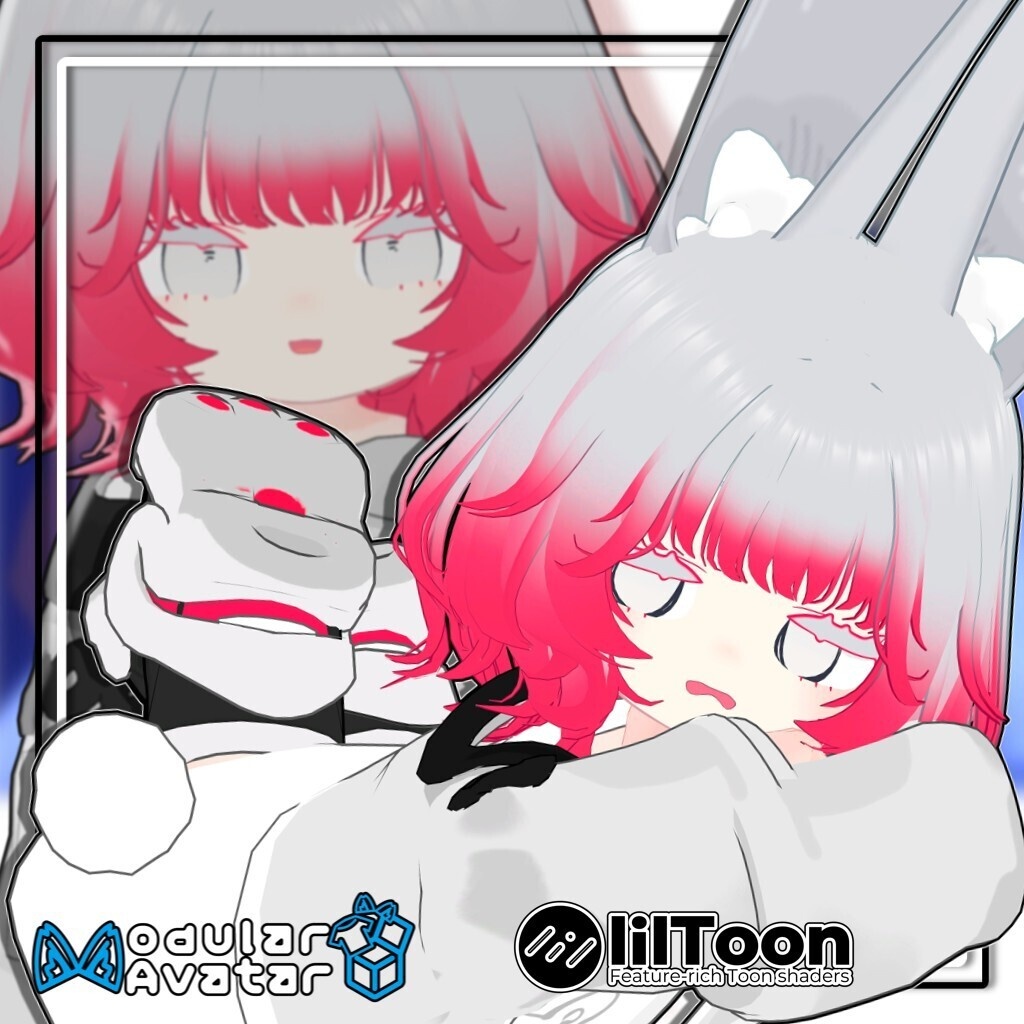 【複数アバター対応】ふわもこくびれボブ/Fluffy Soft Bob Hair【髪型】