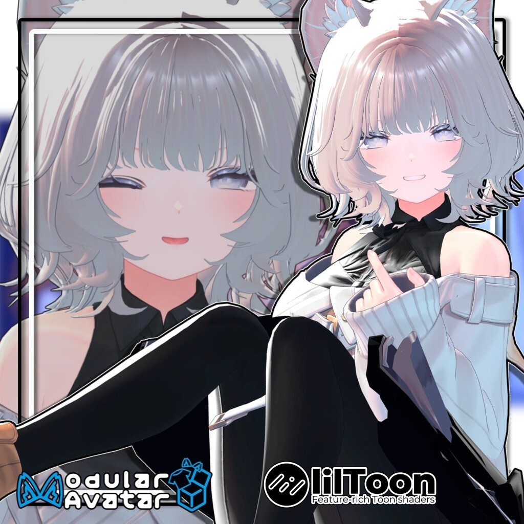 【複数アバター対応】ふわもこくびれボブ/Fluffy Soft Bob Hair【髪型】