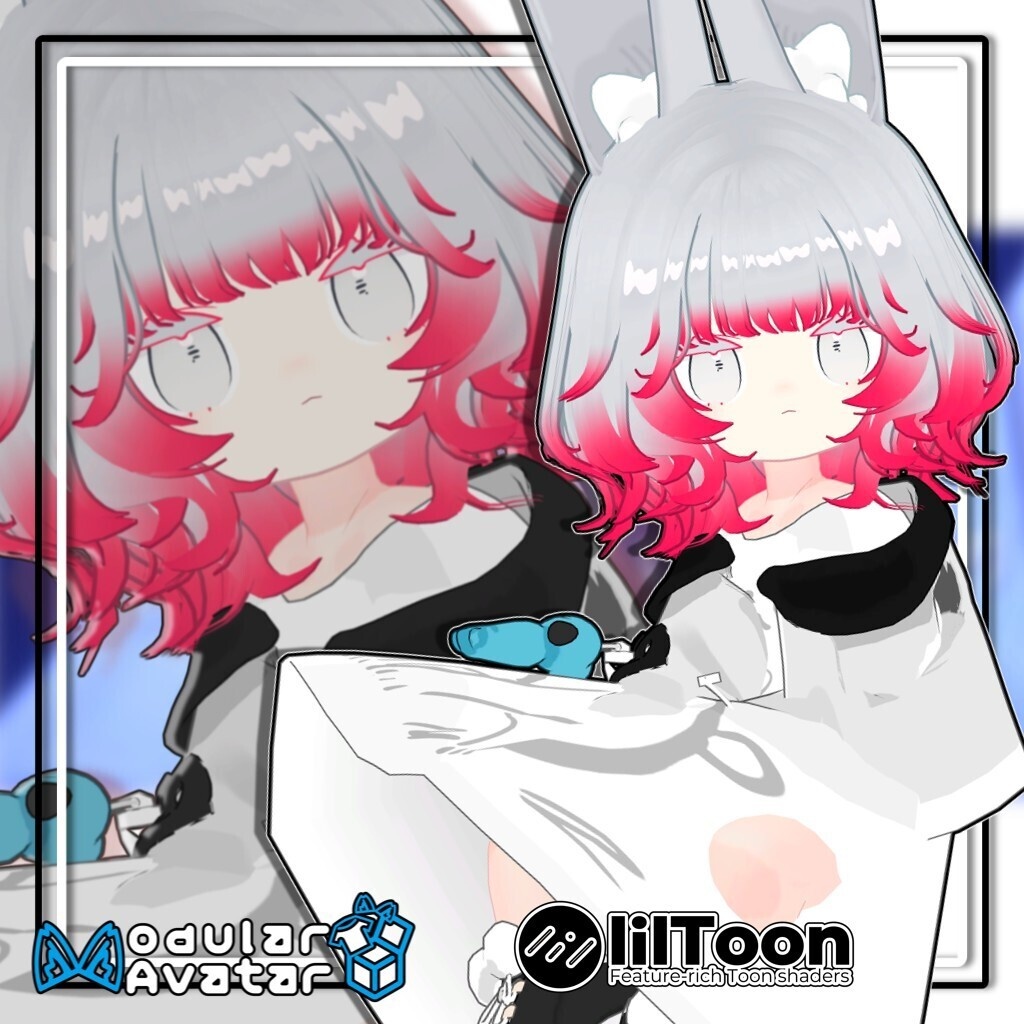【複数アバター対応】ふわもこくびれボブ/Fluffy Soft Bob Hair【髪型】