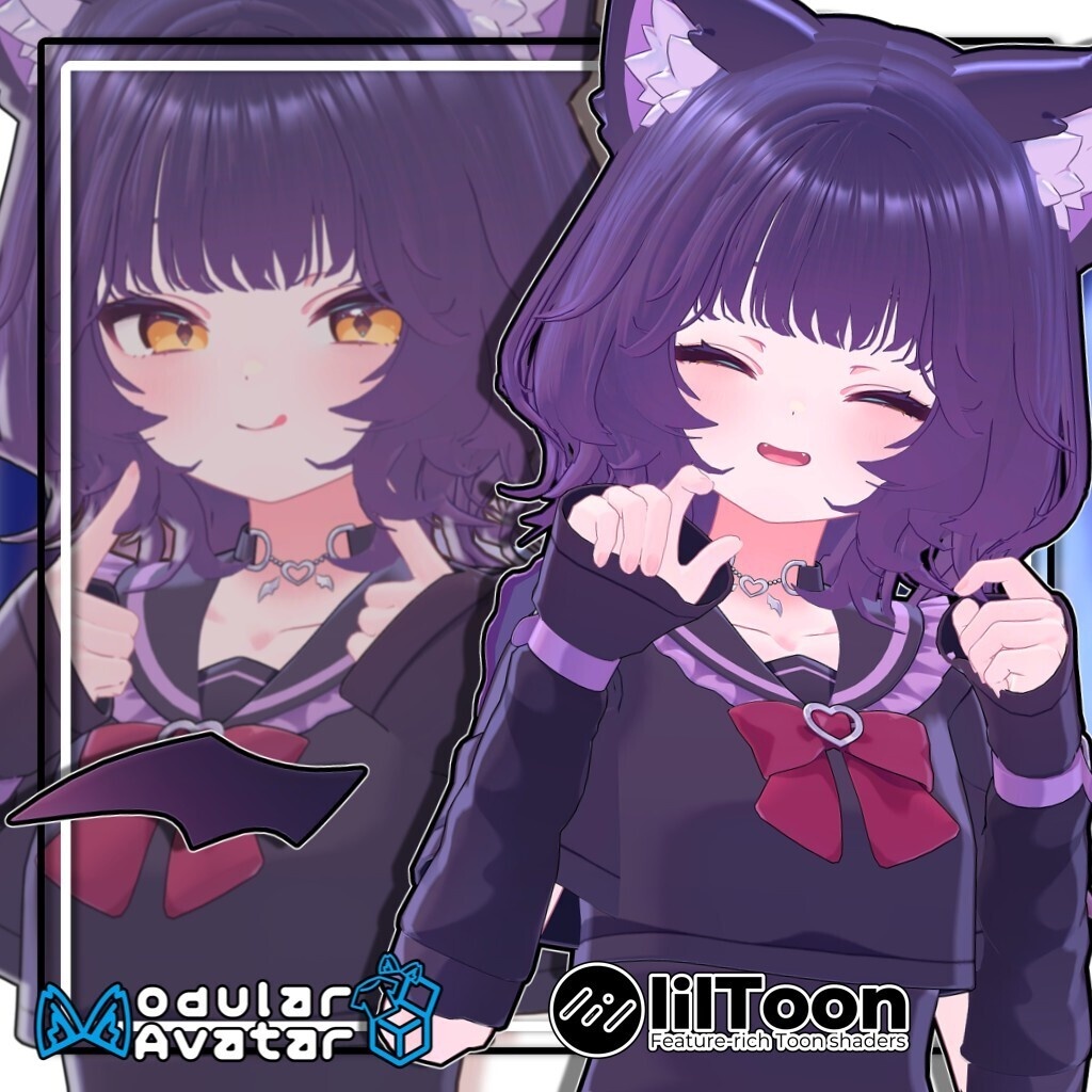 【複数アバター対応】ふわもこくびれボブ/Fluffy Soft Bob Hair【髪型】