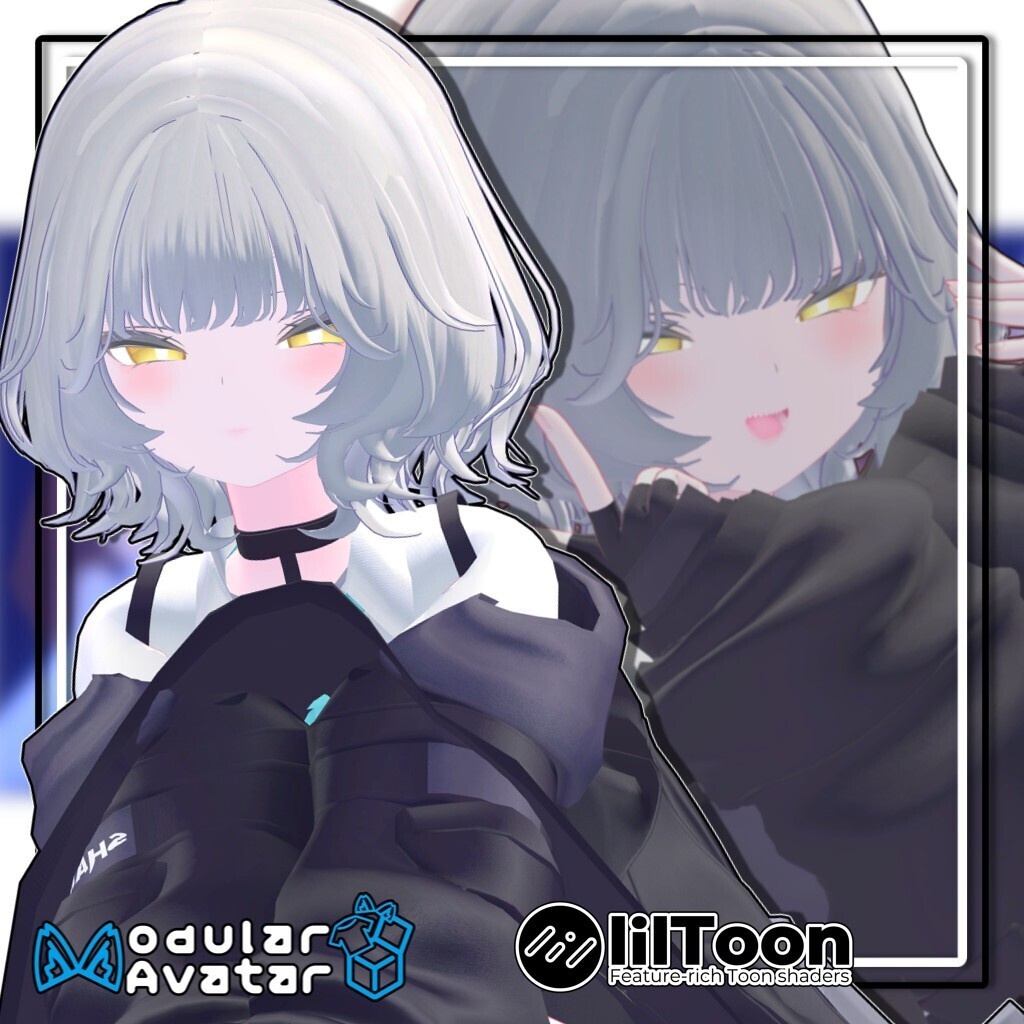 【複数アバター対応】ふわもこくびれボブ/Fluffy Soft Bob Hair【髪型】