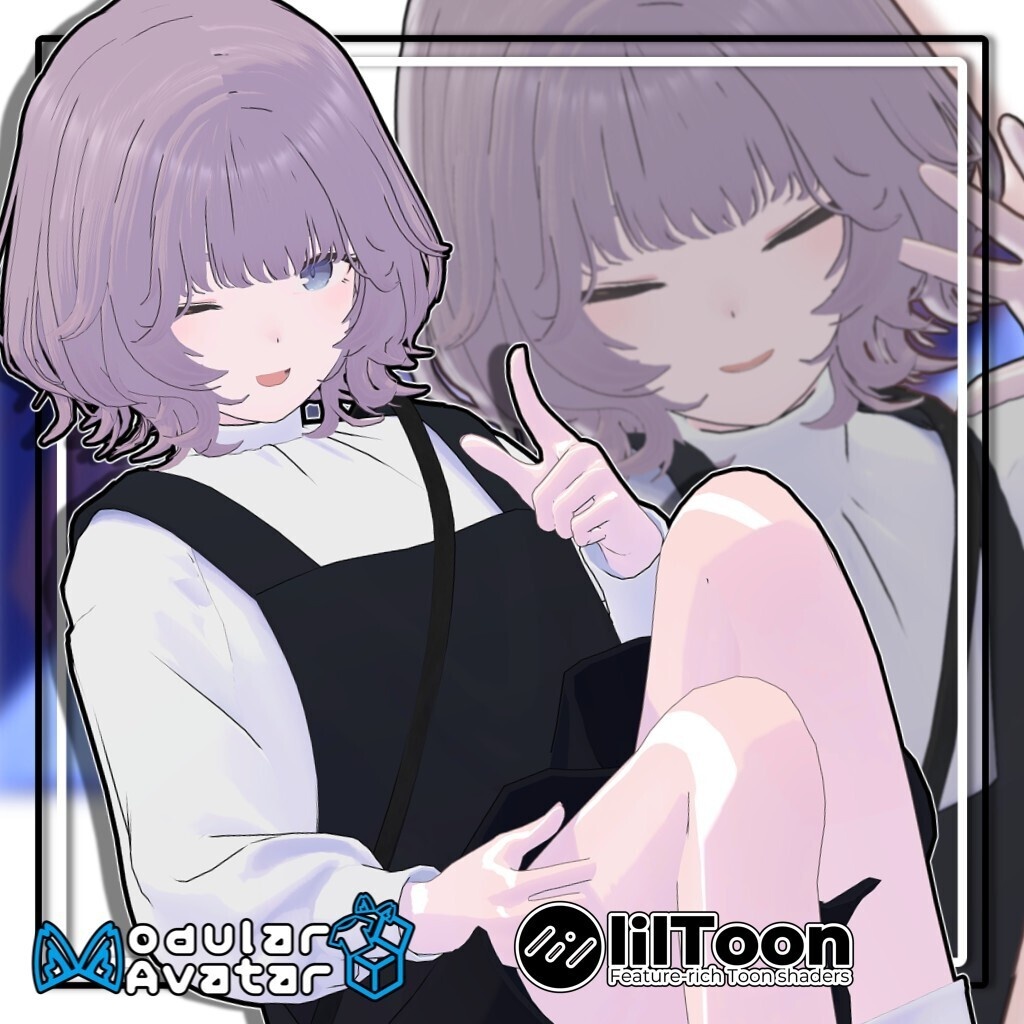 【複数アバター対応】ふわもこくびれボブ/Fluffy Soft Bob Hair【髪型】