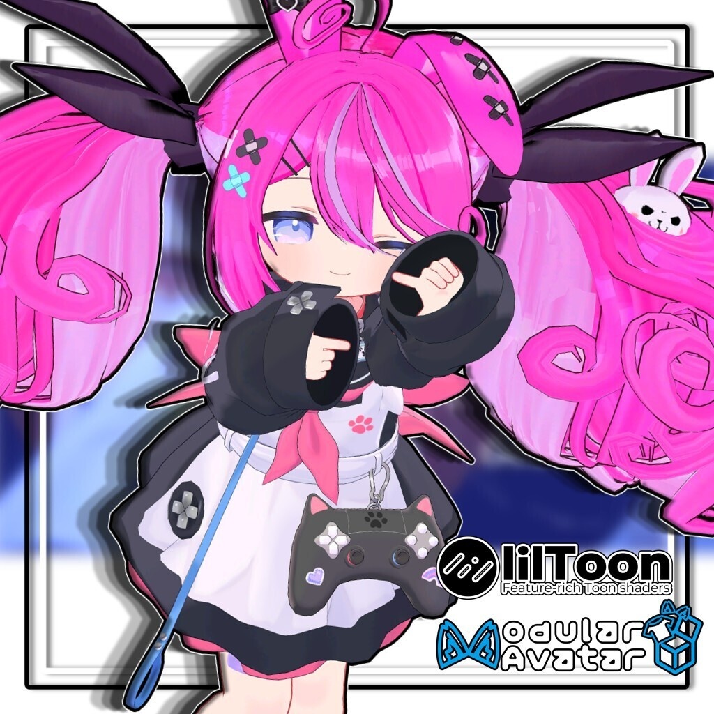 【複数アバター対応】最強無敵☆ふんわりツインラビット【髪型】