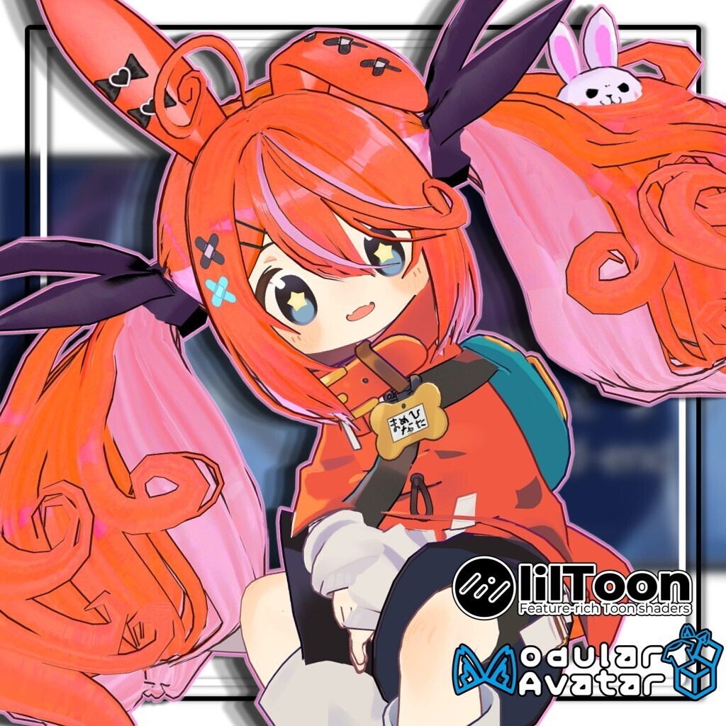 【複数アバター対応】最強無敵☆ふんわりツインラビット【髪型】