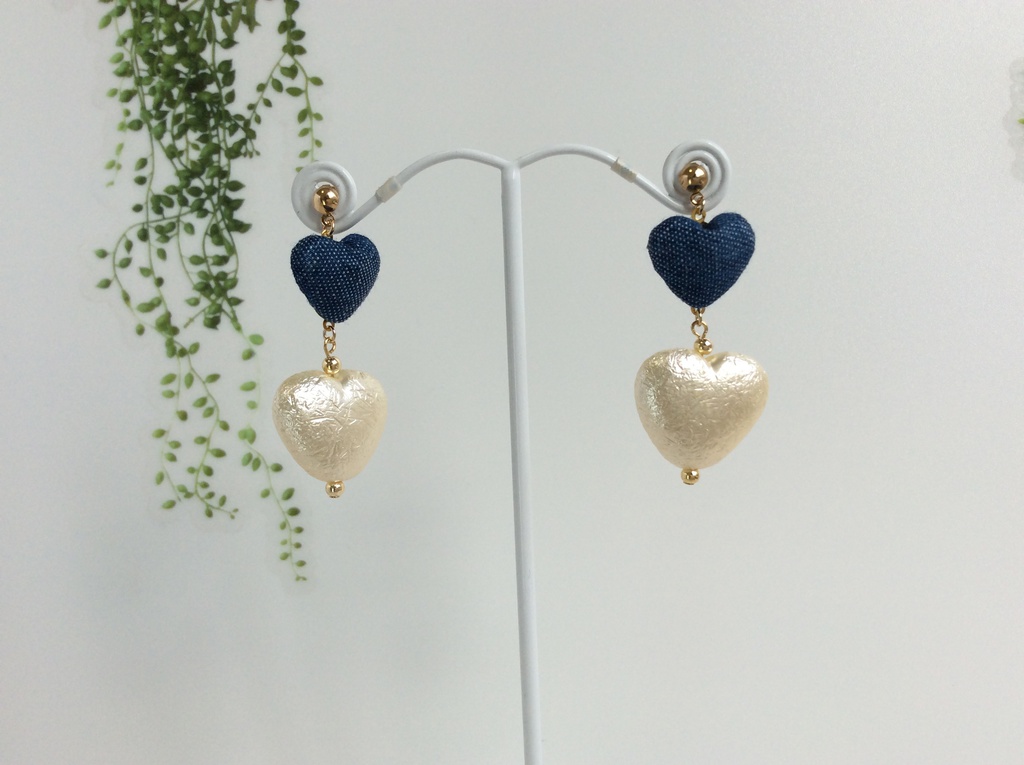 おっきなWハートのピアス＊イヤリング