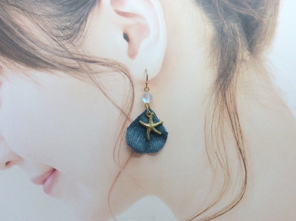 マリンな花びらのピアス*イヤリング