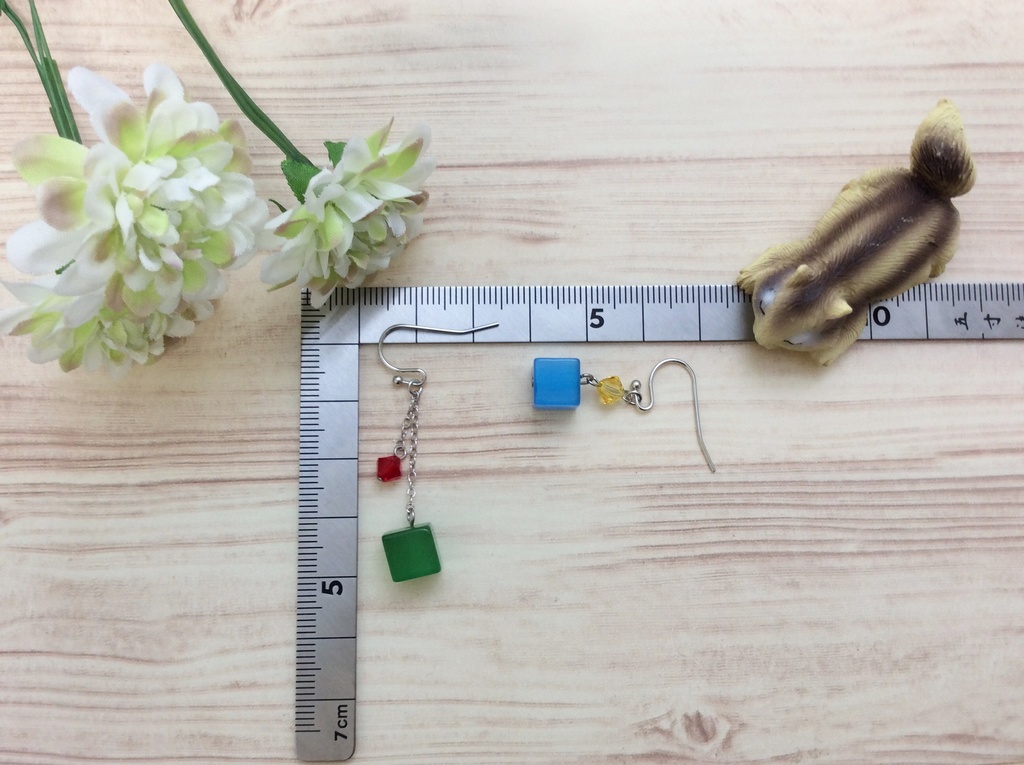 【レモンスカッシュ】クールキューブのピアス*イヤリング