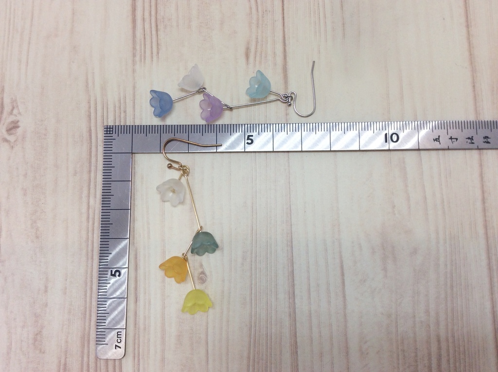 【暖色】連なるお花のピアス*イヤリング