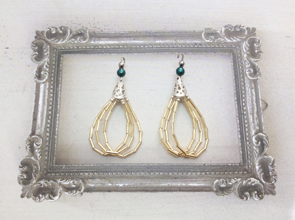 【ゴールド】3連フープのピアス*イヤリング