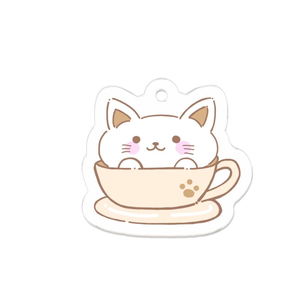 しろねこちゃんラテ アクキー