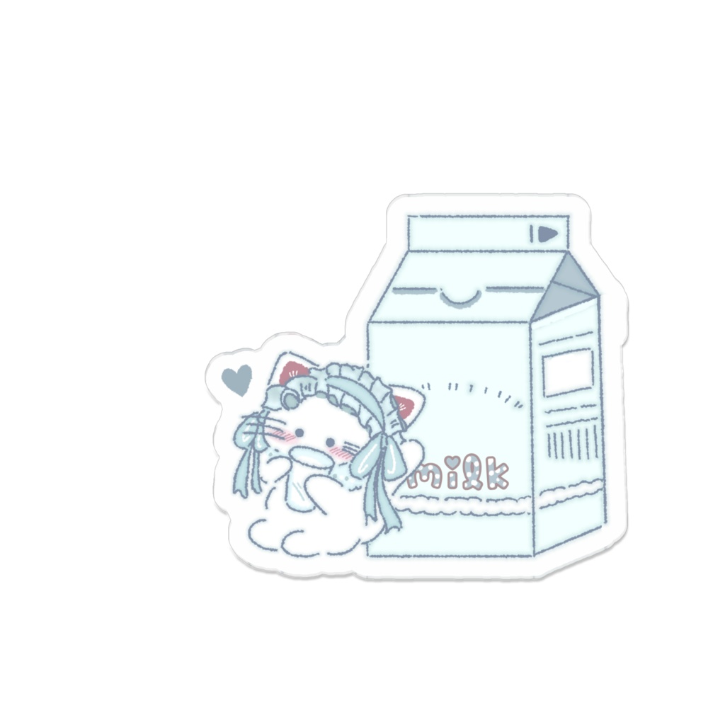 おめかしにゃんことミルク アクリルバッジ