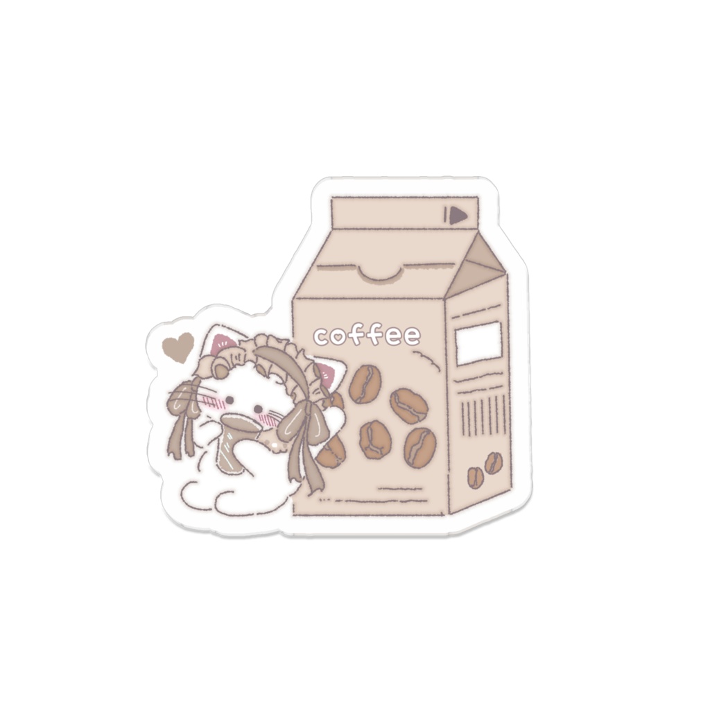 おめかしにゃんことコーヒー アクリルバッジ
