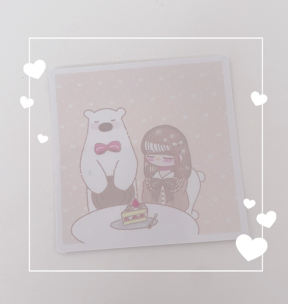 しろくまさんカフェ スマホステッカー