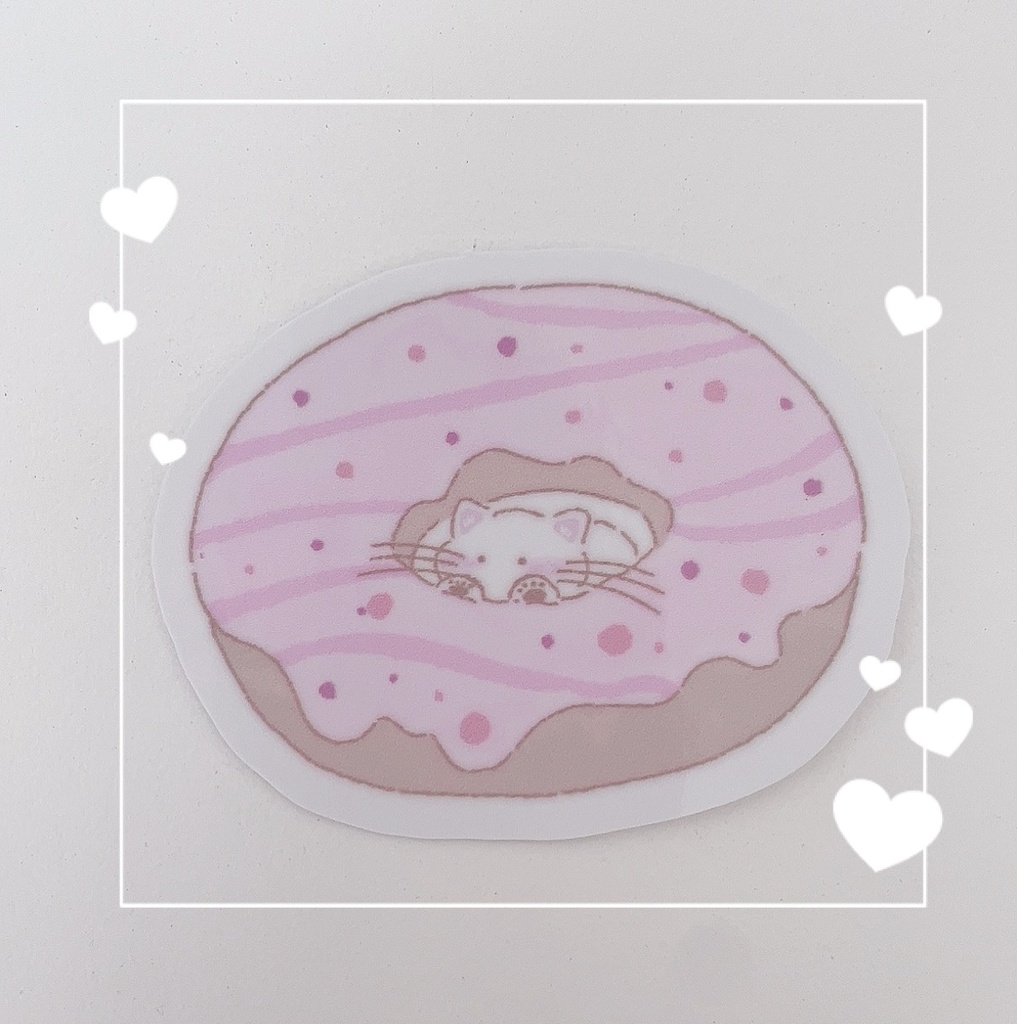 にゃんこドーナツ スマホステッカー