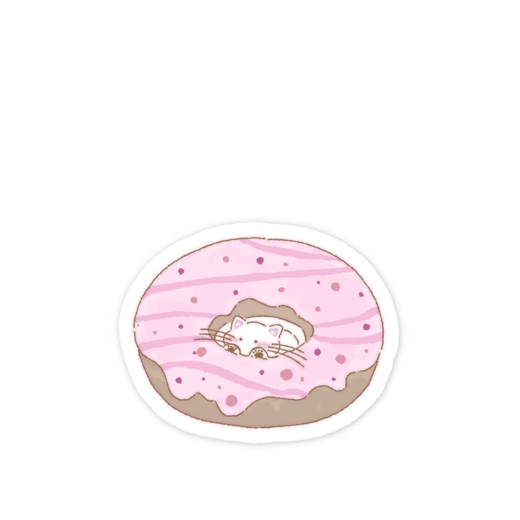にゃんこドーナツ スマホステッカー