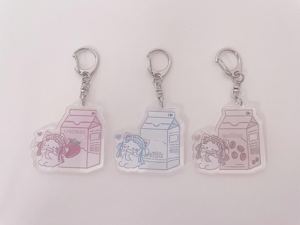 おめかしにゃんことコーヒー アクキー