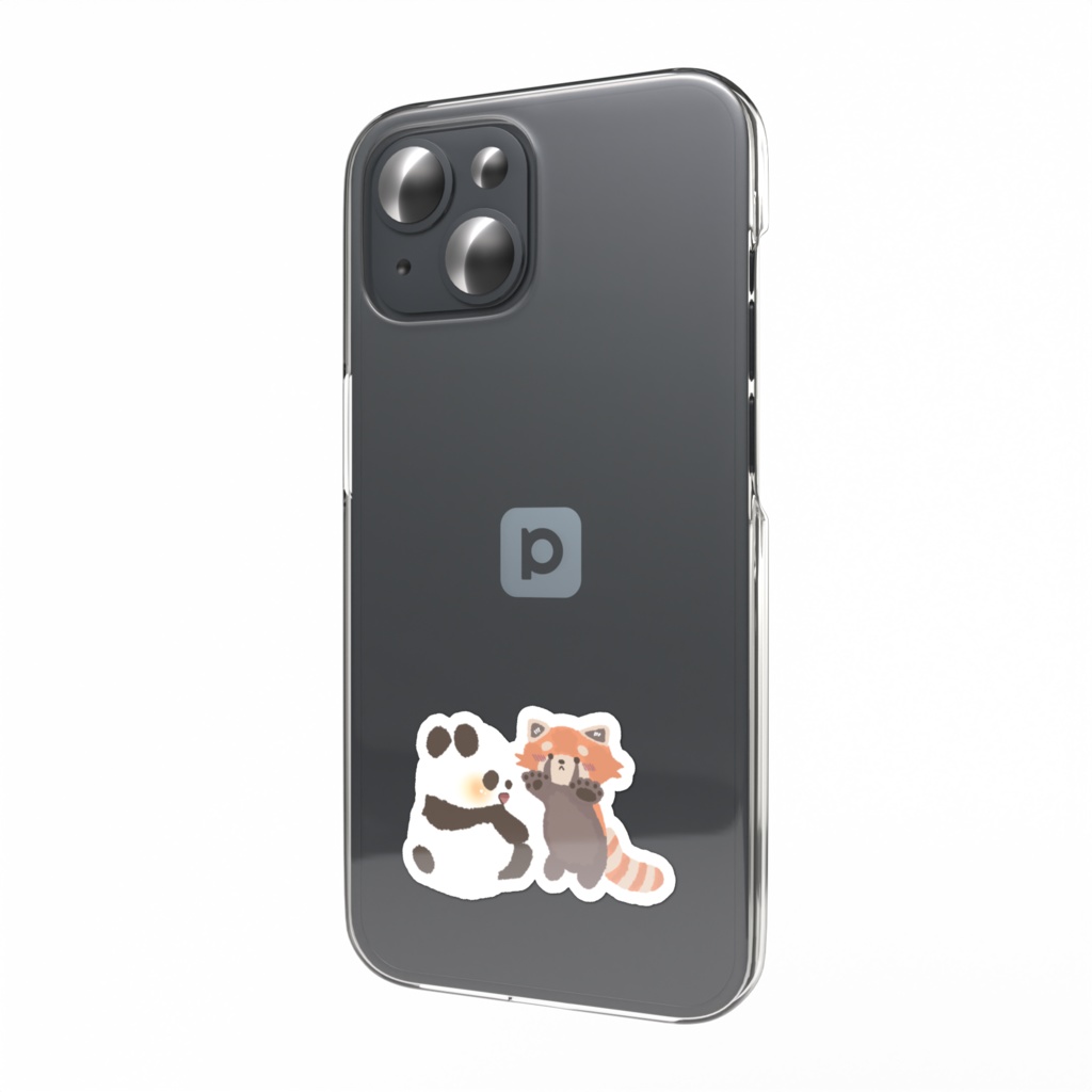 パンダのおともだち スマホステッカー