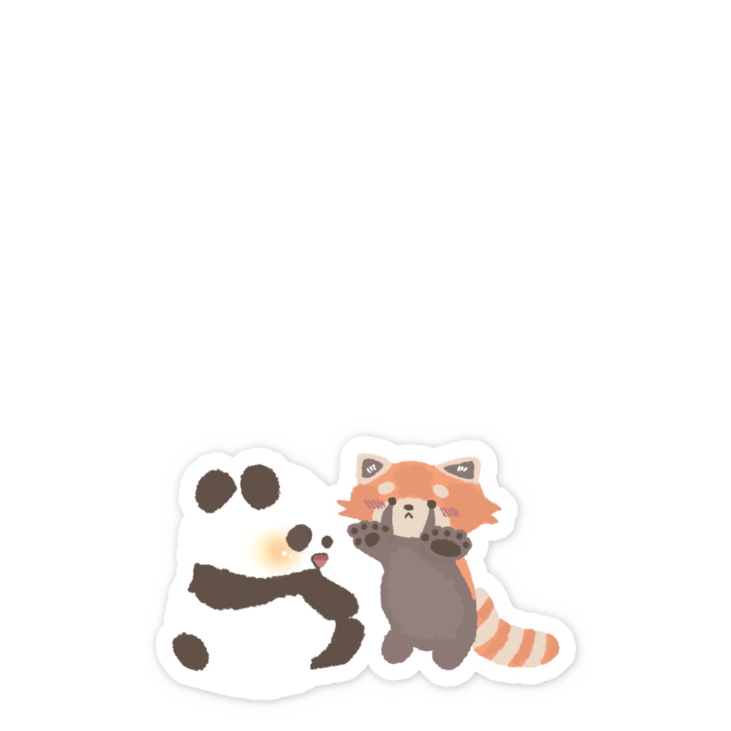 パンダのおともだち スマホステッカー