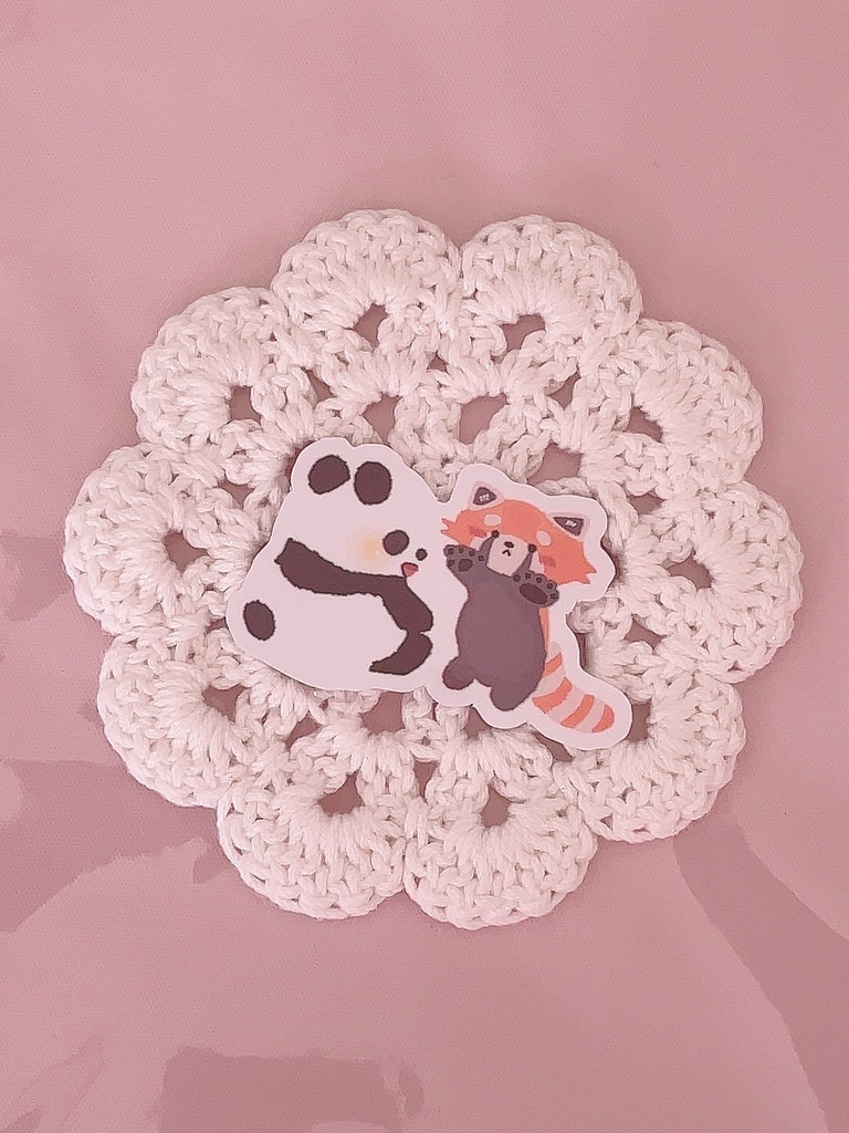 パンダのおともだち スマホステッカー