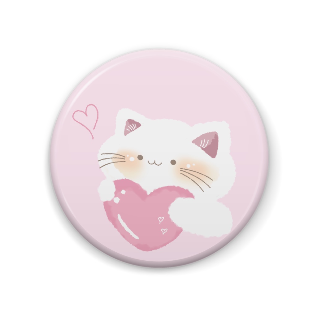 あなたのことがだいすき🤍 ねこの缶バッジ