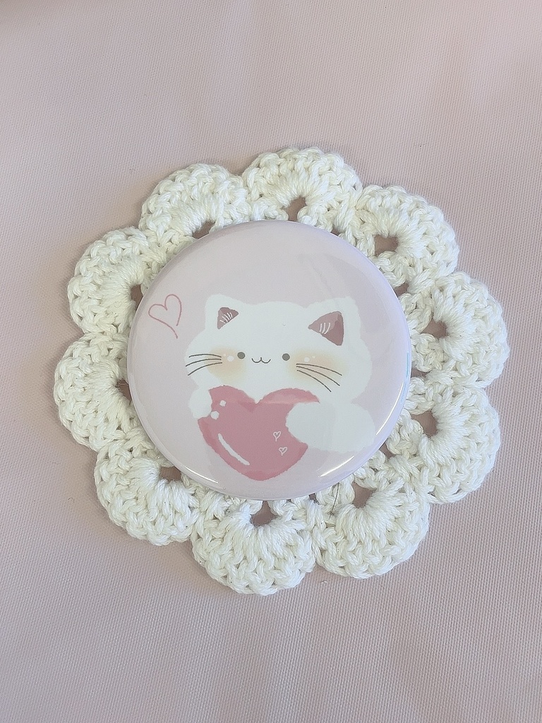 あなたのことがだいすき🤍 ねこの缶バッジ