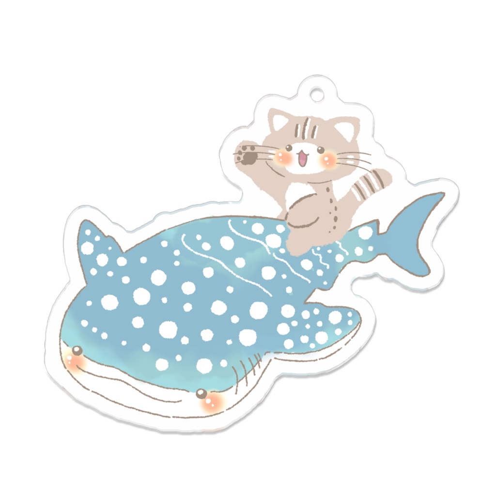 イリオモテヤマネコとジンベエザメのアクキー