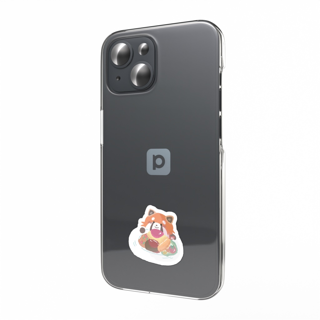 大人様ランチとレッサーちゃんのスマホステッカー