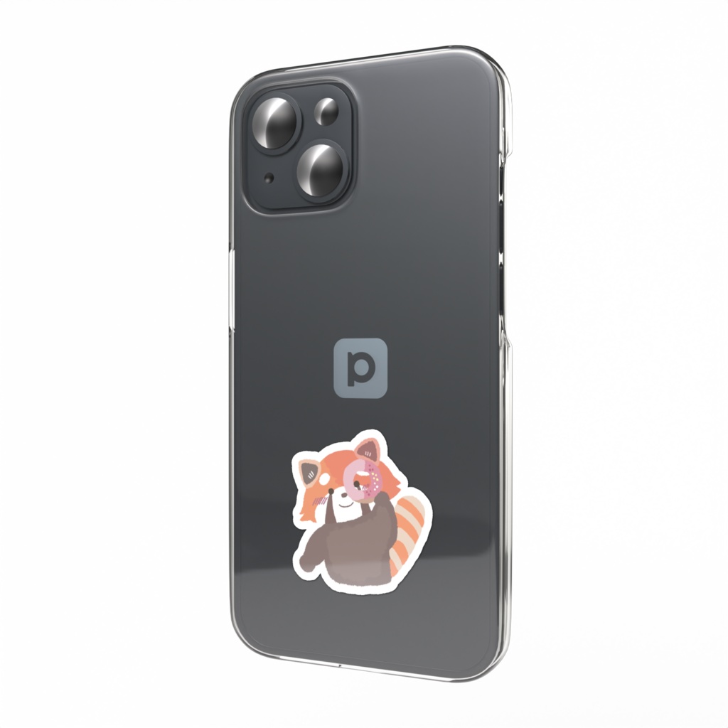 ドーナツとレッサーちゃんのスマホステッカー
