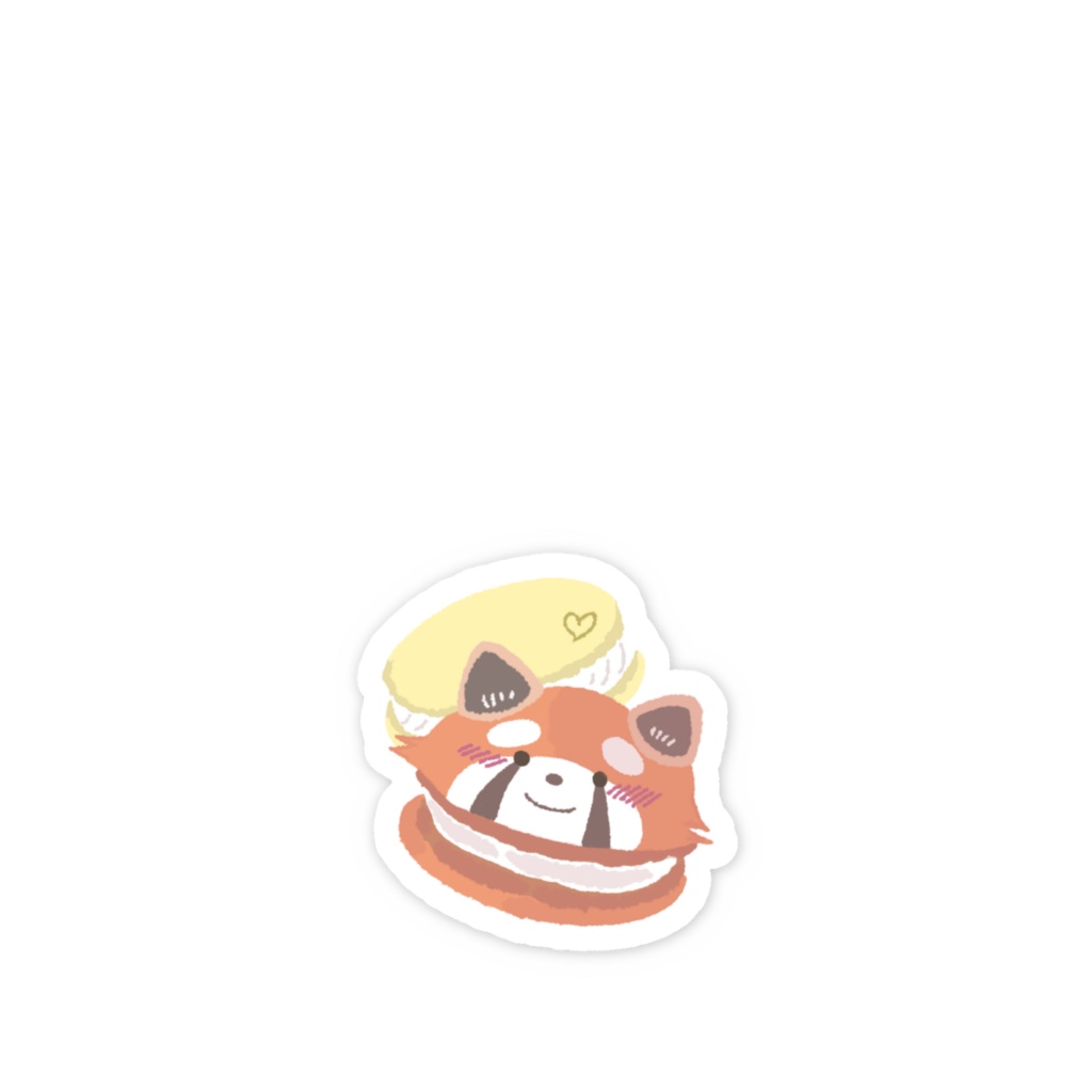 レッサーちゃんマカロン スマホステッカー