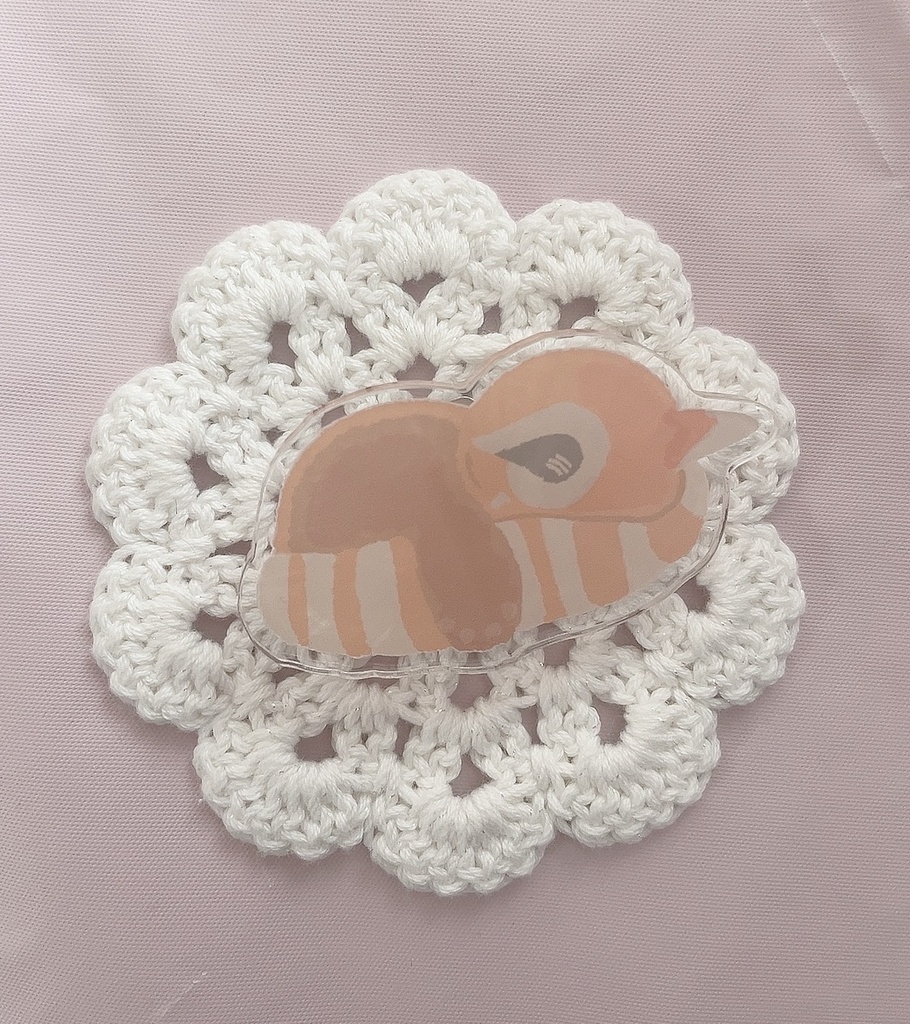 おねんねレッサーちゃんのアクリルバッジ