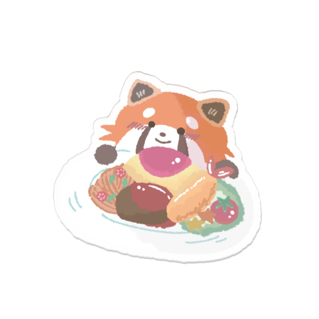 大人様ランチとレッサーちゃんのアクリルバッジ