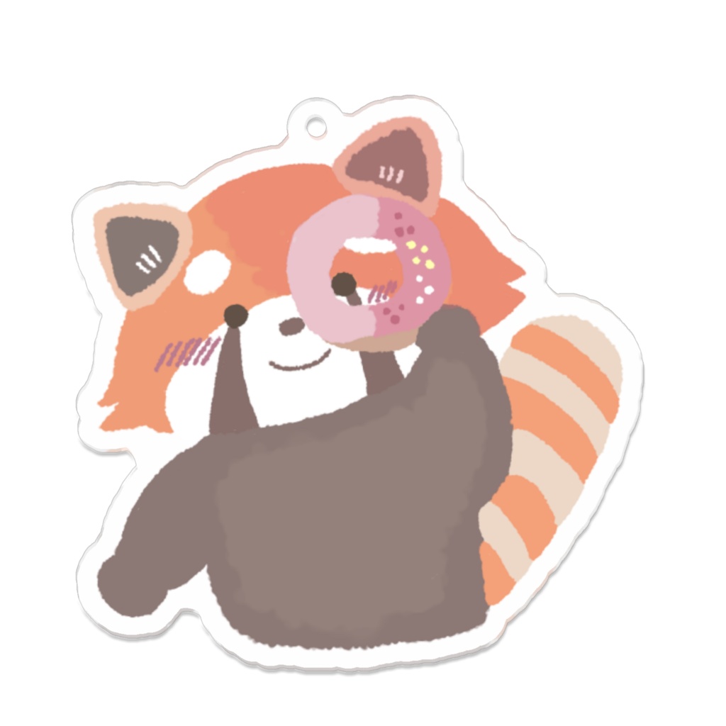 レッサーちゃんといちごドーナツのキーホルダー