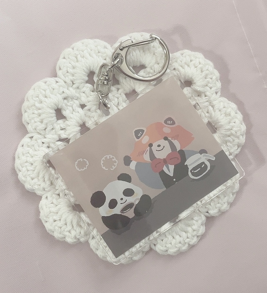 Cafe panda & red panda アクリルキーホルダー